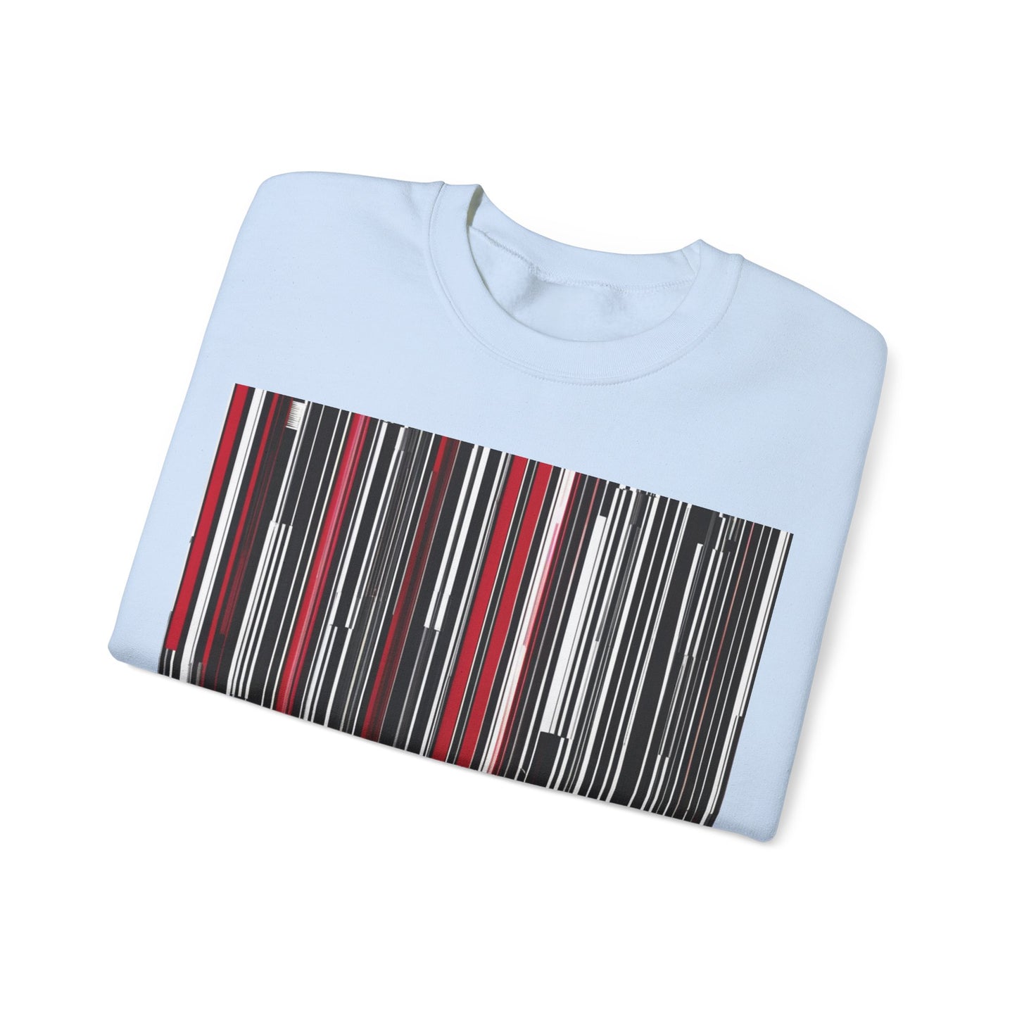 boostlete-am-crew-pattern-barcode-athletic-0911 — Unisex Heavy Blend Crewneck (G18000)