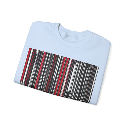 boostlete-am-crew-pattern-barcode-athletic-0911 — Unisex Heavy Blend Crewneck (G18000)