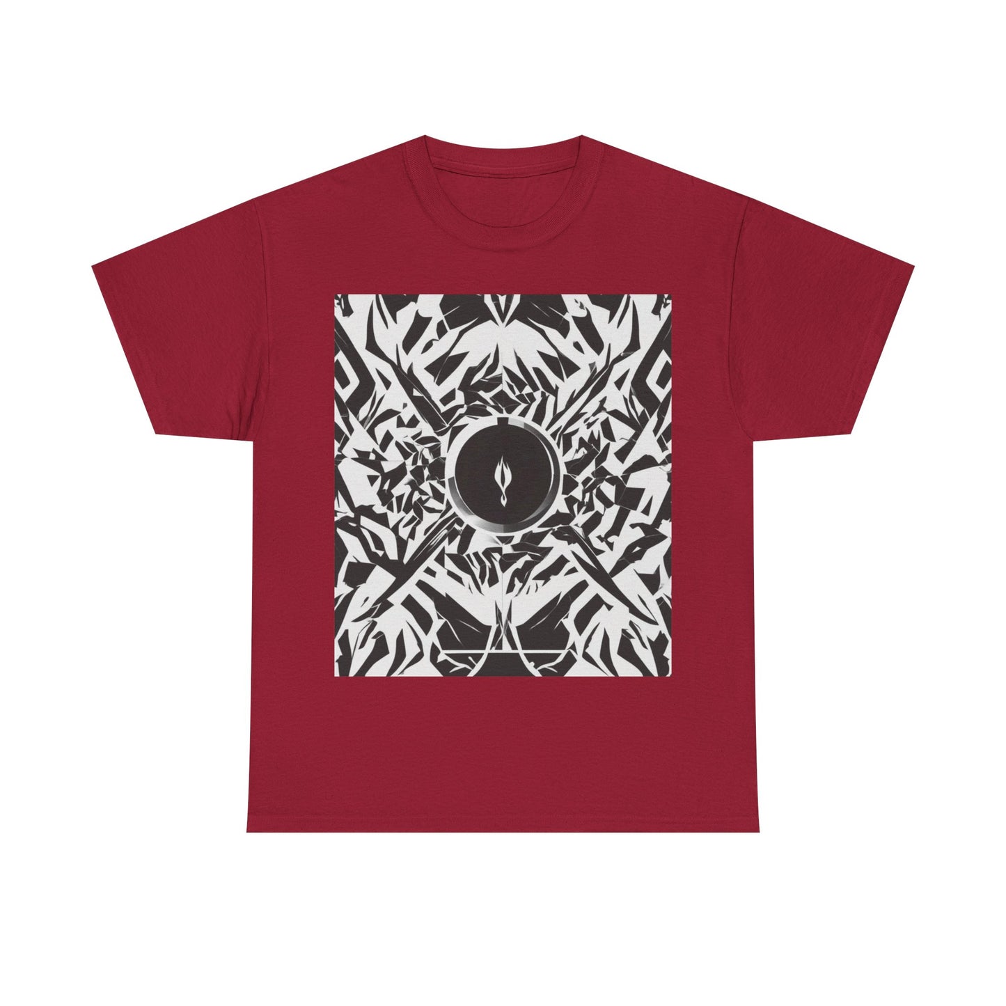 boostlete-am-crew-icon-flame-matte-geometric-0286 — Unisex Heavy Cotton Tee (Gildan 5000)