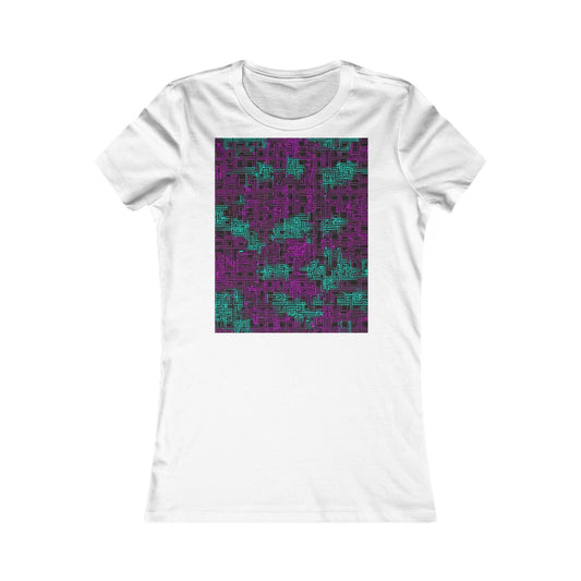 boostlete-boost-mode-pattern-plate-number-monoline-0079 — Women's Favorite Tee (B+C 6004)