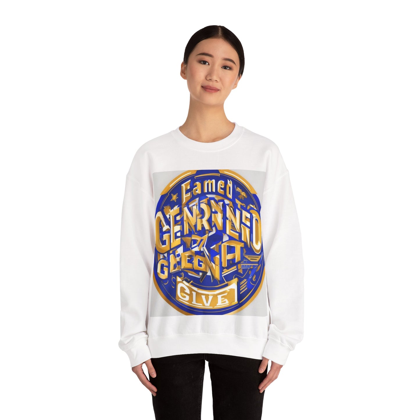 boostlete-pr-season-type-earned-not-given-badge-isometric-0105 — Unisex Heavy Blend Crewneck Sweatshirt (Gildan)