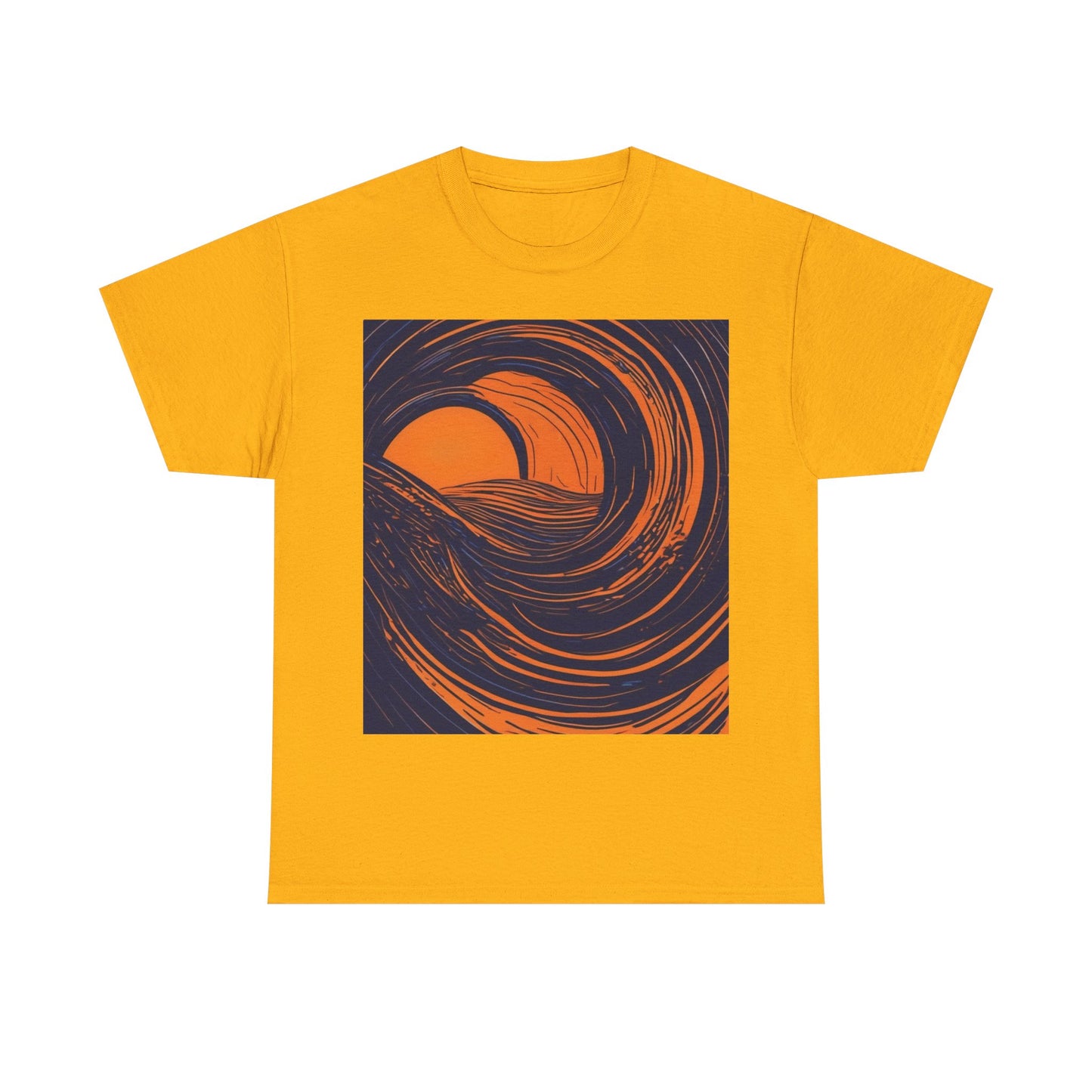 boostlete-rise-grind-icon-sunrise-speed-line-art-0202 — Unisex Heavy Cotton Tee (Gildan 5000)