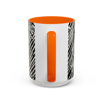 boostlete-mile-by-mile-pattern-barcode-monoline-0059 — Accent Mug 11oz/15oz