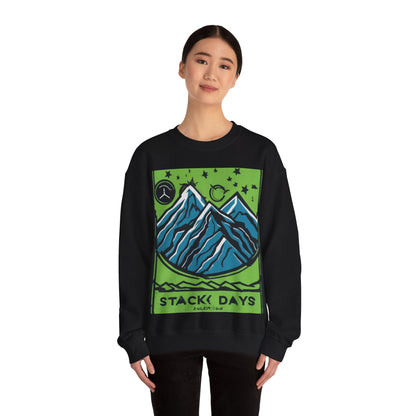 boostlete-pr-season-icon-mountain-grainy-badge-0154 — Unisex Heavy Blend Crewneck Sweatshirt (Gildan)