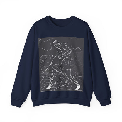 boostlete-pr-season-scene-runner-outline-geometric-1072 — Unisex Heavy Blend Crewneck (G18000)
