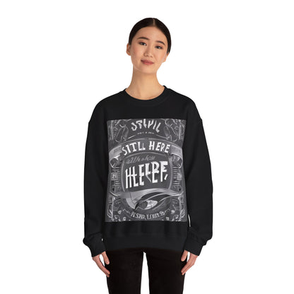 boostlete-recovery-progress-type-still-here-banner-paper-0201 — Unisex Heavy Blend Crewneck Sweatshirt (Gildan)