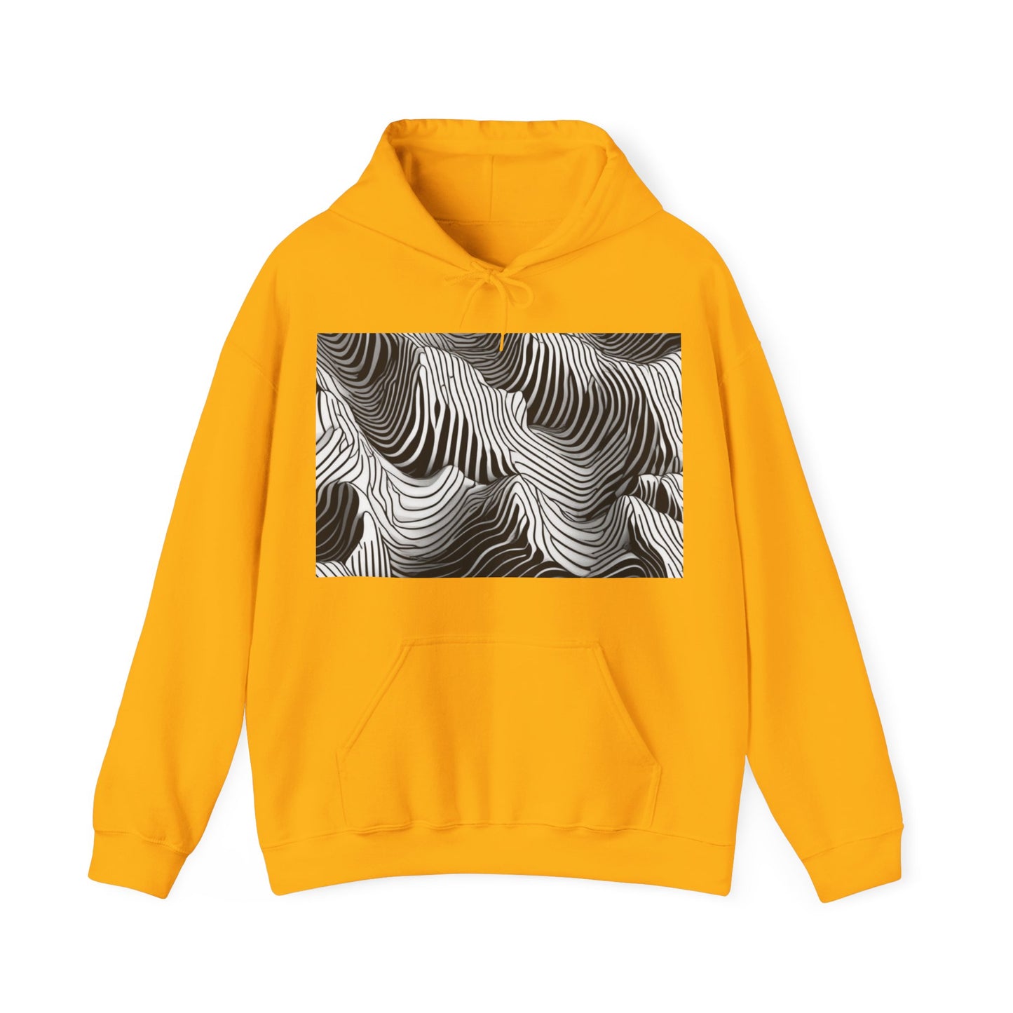 boostlete-field-day-pattern-topographic-isometric-0211 — Unisex Heavy Blend Hooded Sweatshirt (Gildan)
