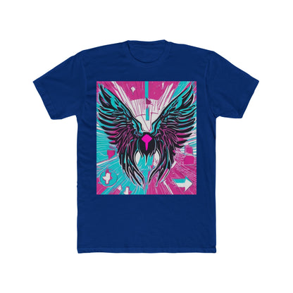 boostlete-am-crew-icon-wings-outline-line-art-0282 — Unisex Cotton Crew Tee (NL 3600)