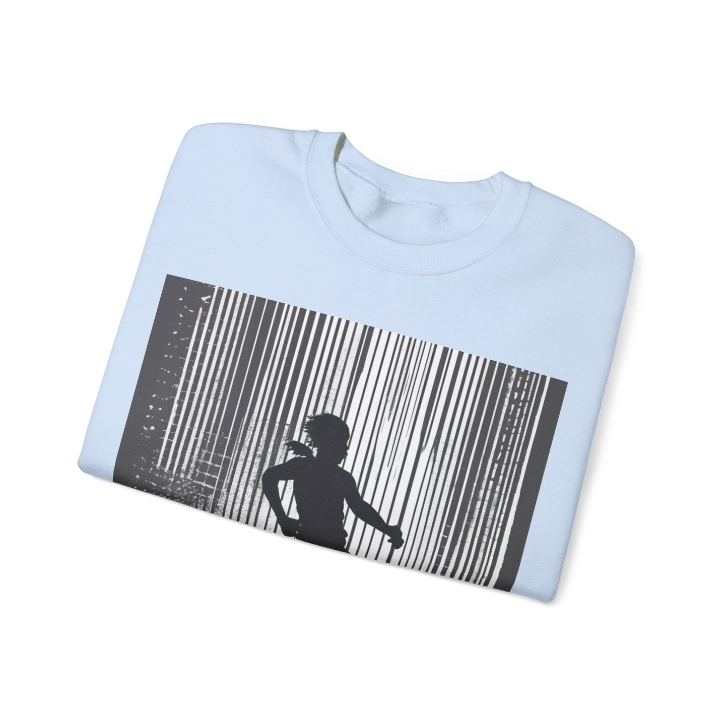 boostlete-am-crew-scene-hurdler-halftone-badge-0956 — Unisex Heavy Blend Crewneck (G18000)