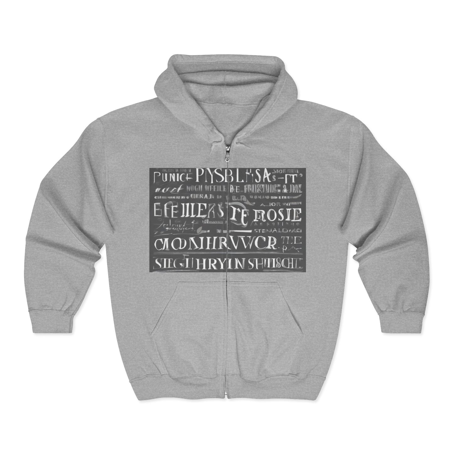 boostlete-pr-season-type-effort-is-a-choice-arc-monoline-0309 — Unisex Heavy Blend Full-Zip Hooded Sweatshirt