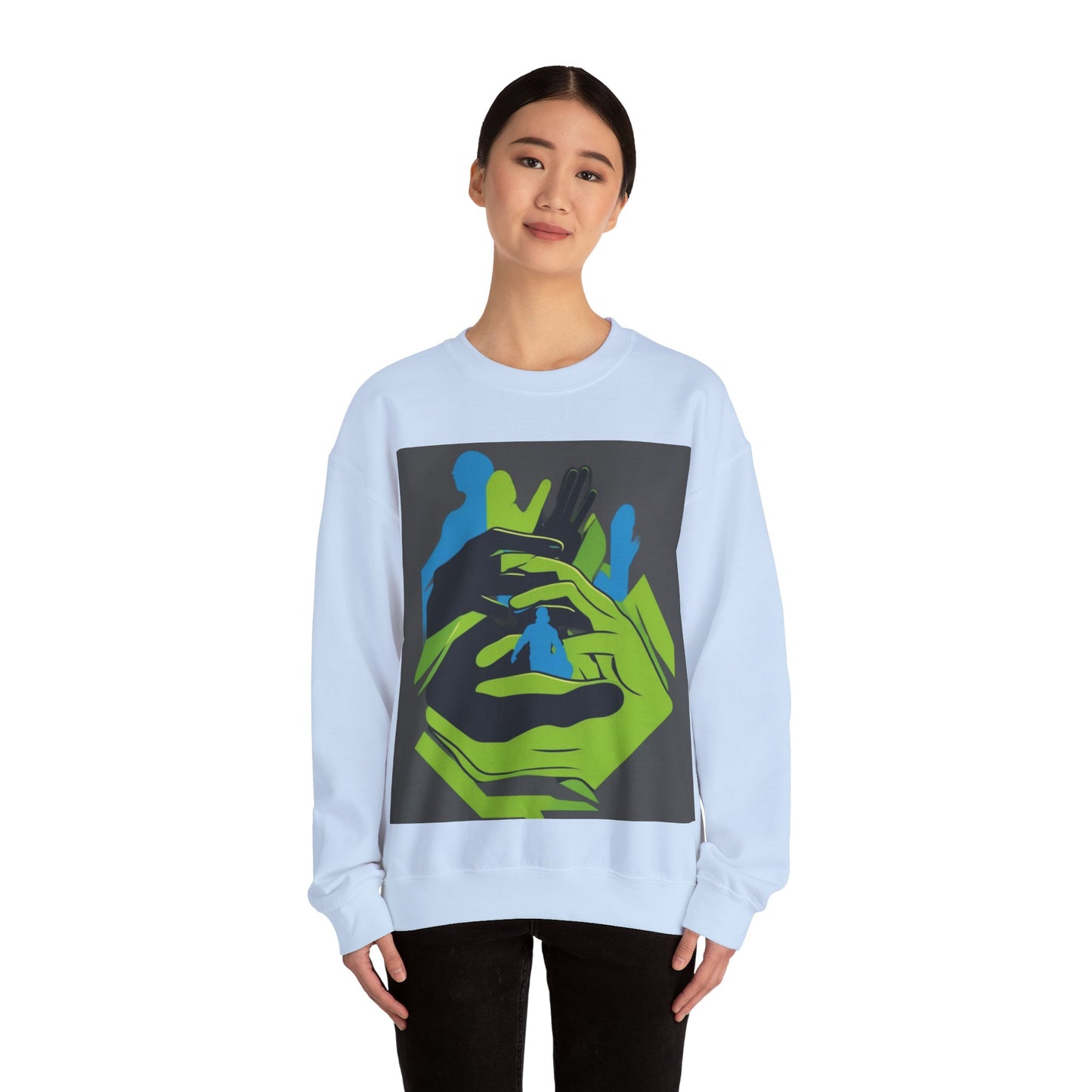boostlete-mile-by-mile-scene-athlete-offset-modern-0824 — Unisex Heavy Blend Crewneck (G18000)