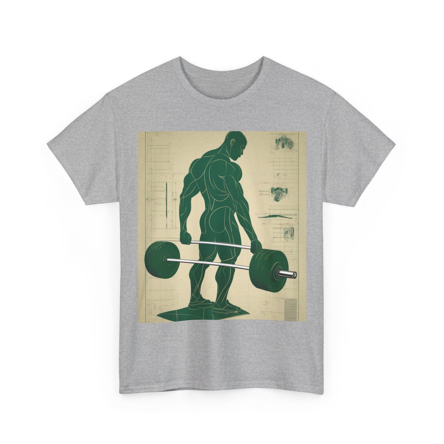 boostlete-recovery-progress-scene-deadlift-3d-blueprint-0236 — Unisex Heavy Cotton Tee (Gildan 5000)