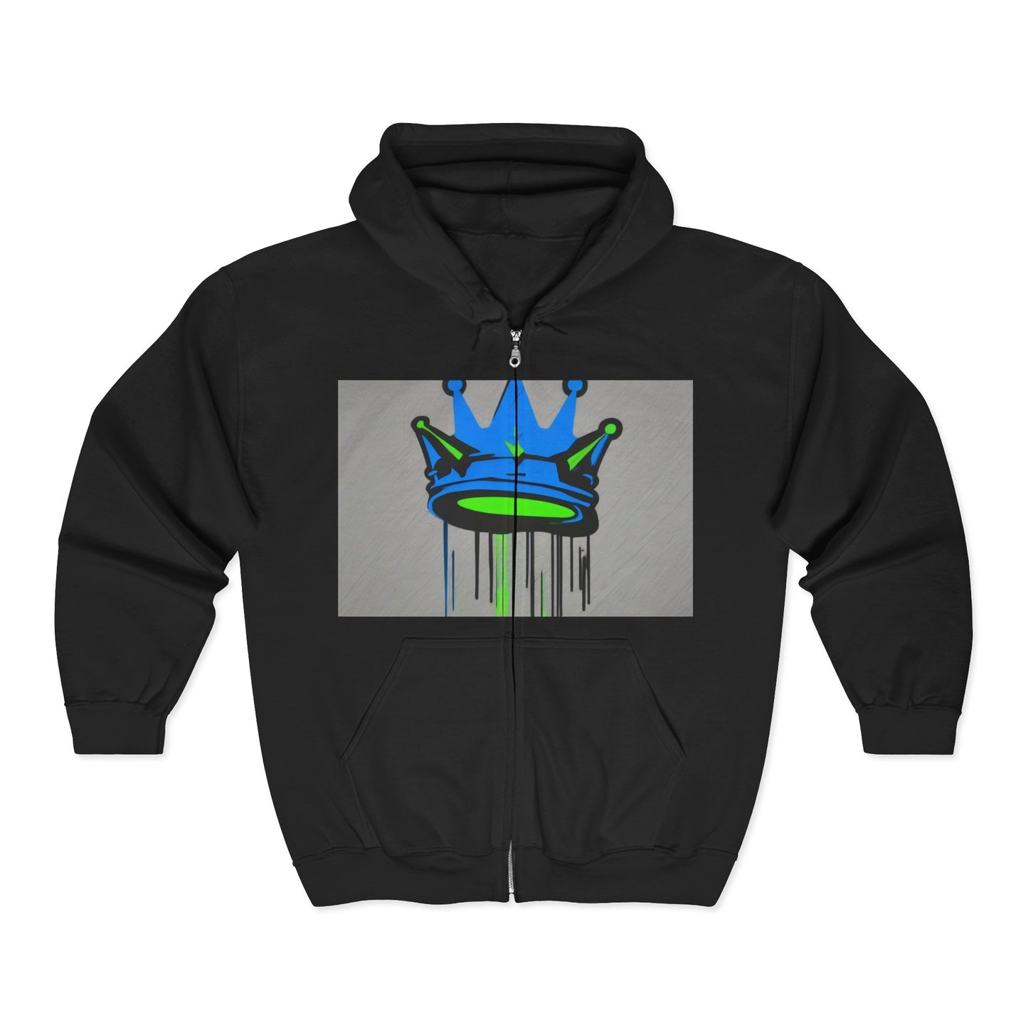 boostlete-mile-by-mile-icon-crown-matte-industrial-0162 — Unisex Heavy Blend Full-Zip Hooded Sweatshirt
