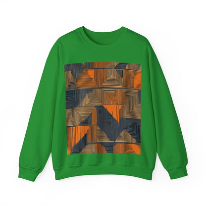 boostlete-field-day-pattern-stair-steps-geometric-0055 — Unisex Heavy Blend Crewneck Sweatshirt (Gildan)