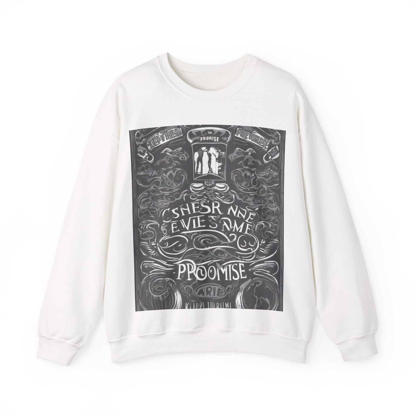 boostlete-boost-mode-type-keep-the-promise-big-monoline-0049 — Unisex Heavy Blend Crewneck Sweatshirt (Gildan)