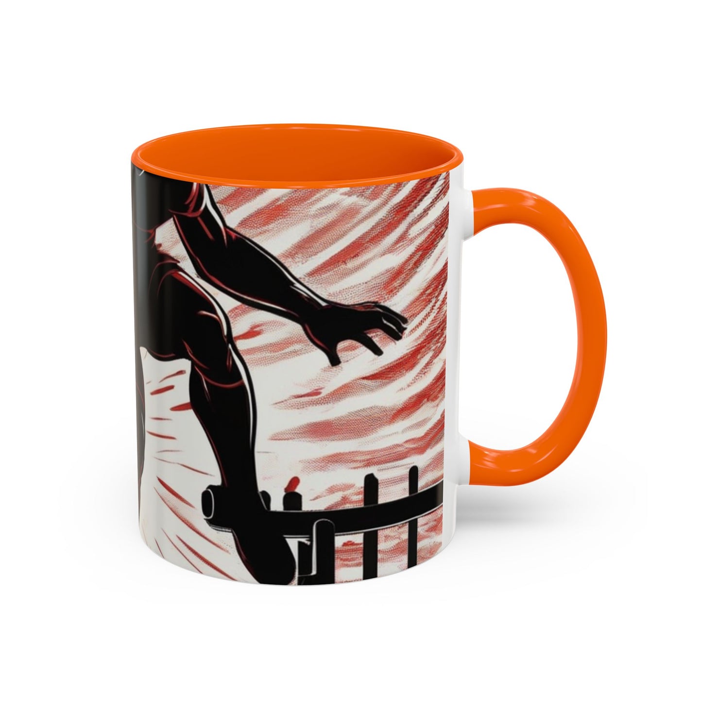boostlete-recovery-progress-scene-hurdler-halftone-engraved-0212 — Accent Mug 11oz/15oz