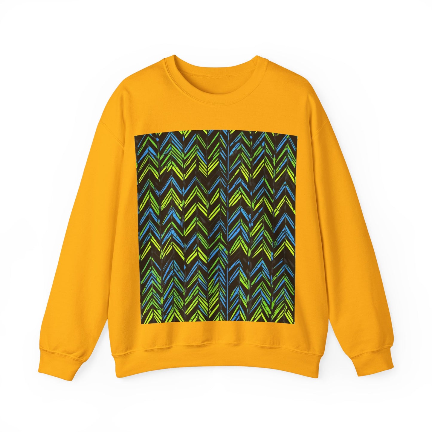 boostlete-mile-by-mile-pattern-chevron-monoline-0051 — Unisex Heavy Blend Crewneck Sweatshirt (Gildan)