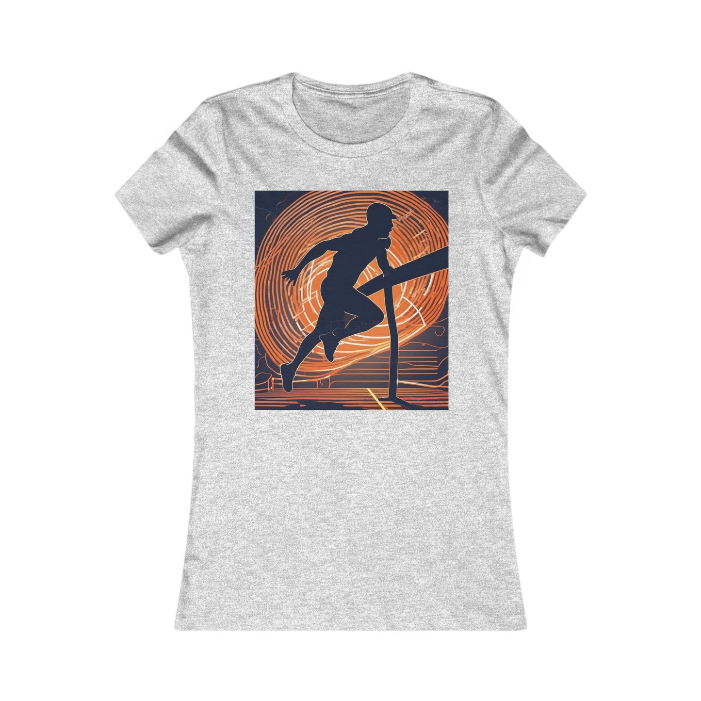 boostlete-iron-intent-scene-hurdler-neon-modern-0264 — Women's Favorite Tee (B+C 6004)