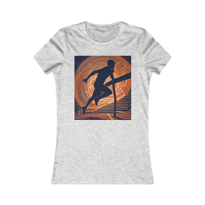 boostlete-iron-intent-scene-hurdler-neon-modern-0264 — Women's Favorite Tee (B+C 6004)