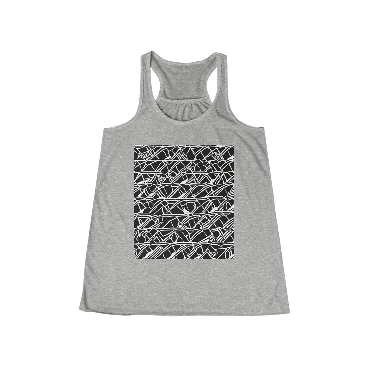 boostlete-boost-mode-pattern-stair-steps-athletic-0311 — Women's Flowy Racerback Tank (B+C 8800)