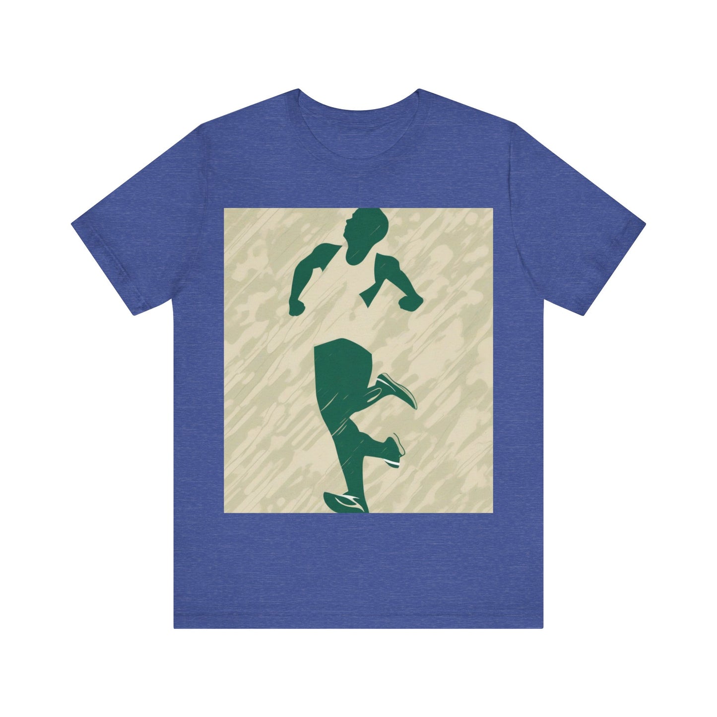 boostlete-am-crew-icon-runner-grainy-blueprint-0134 — Unisex Jersey Short Sleeve (B+C 3001)