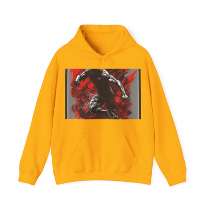 boostlete-field-day-scene-sprinter-glitch-badge-0284 — Unisex Heavy Blend Hooded Sweatshirt (Gildan)