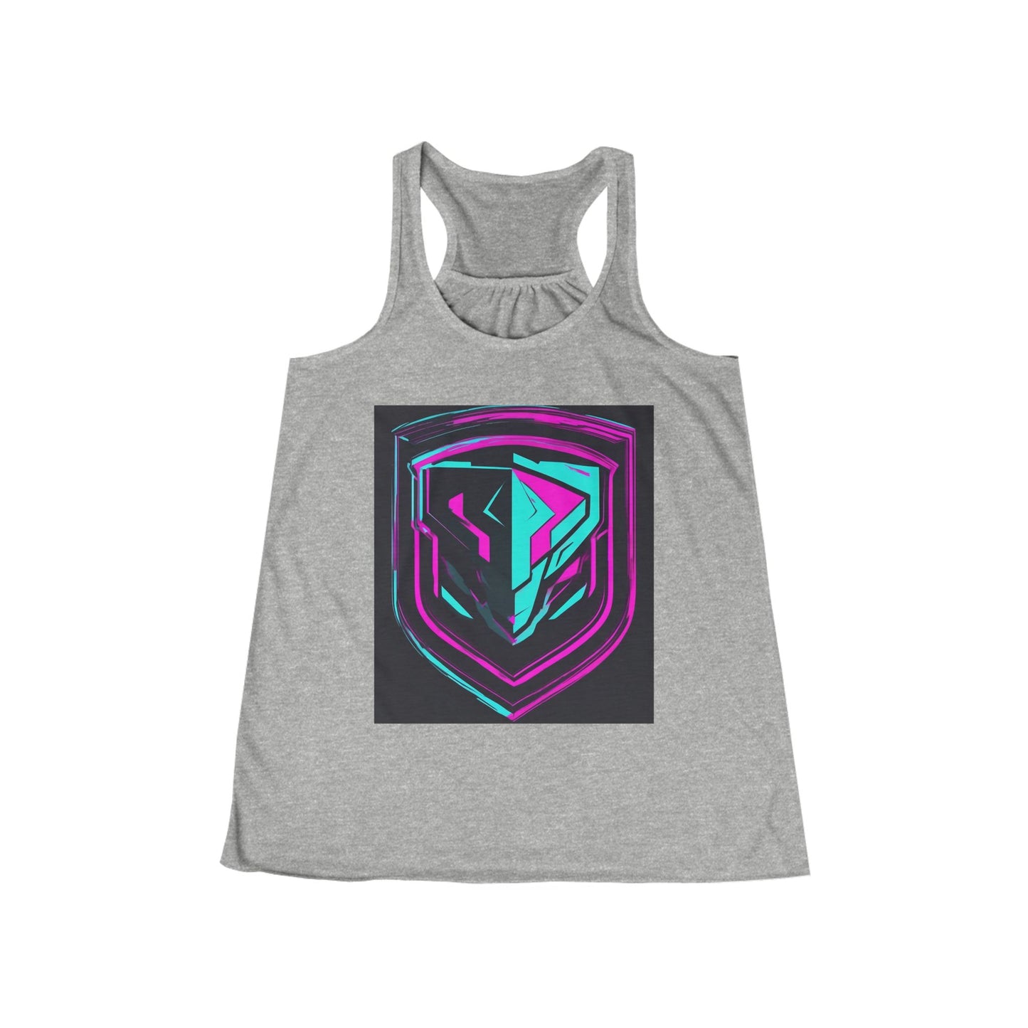 boostlete-pr-season-icon-shield-speed-industrial-0270 — Women's Flowy Racerback Tank (B+C 8800)