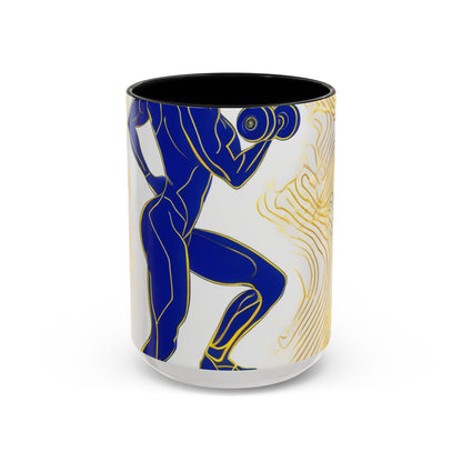 boostlete-iron-intent-scene-lunge-neon-line-art-0392 — Accent Mug 11/15oz