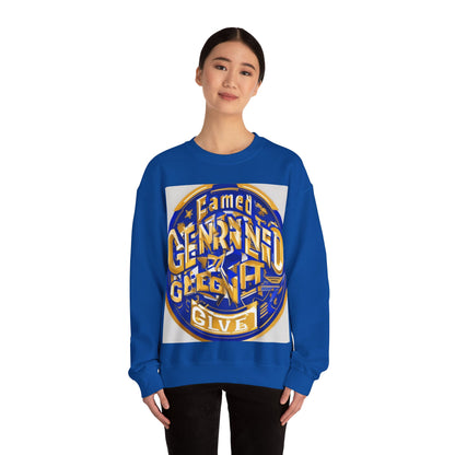 boostlete-pr-season-type-earned-not-given-badge-isometric-0105 — Unisex Heavy Blend Crewneck Sweatshirt (Gildan)