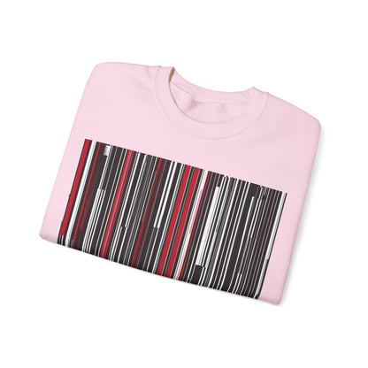 boostlete-am-crew-pattern-barcode-athletic-0911 — Unisex Heavy Blend Crewneck (G18000)