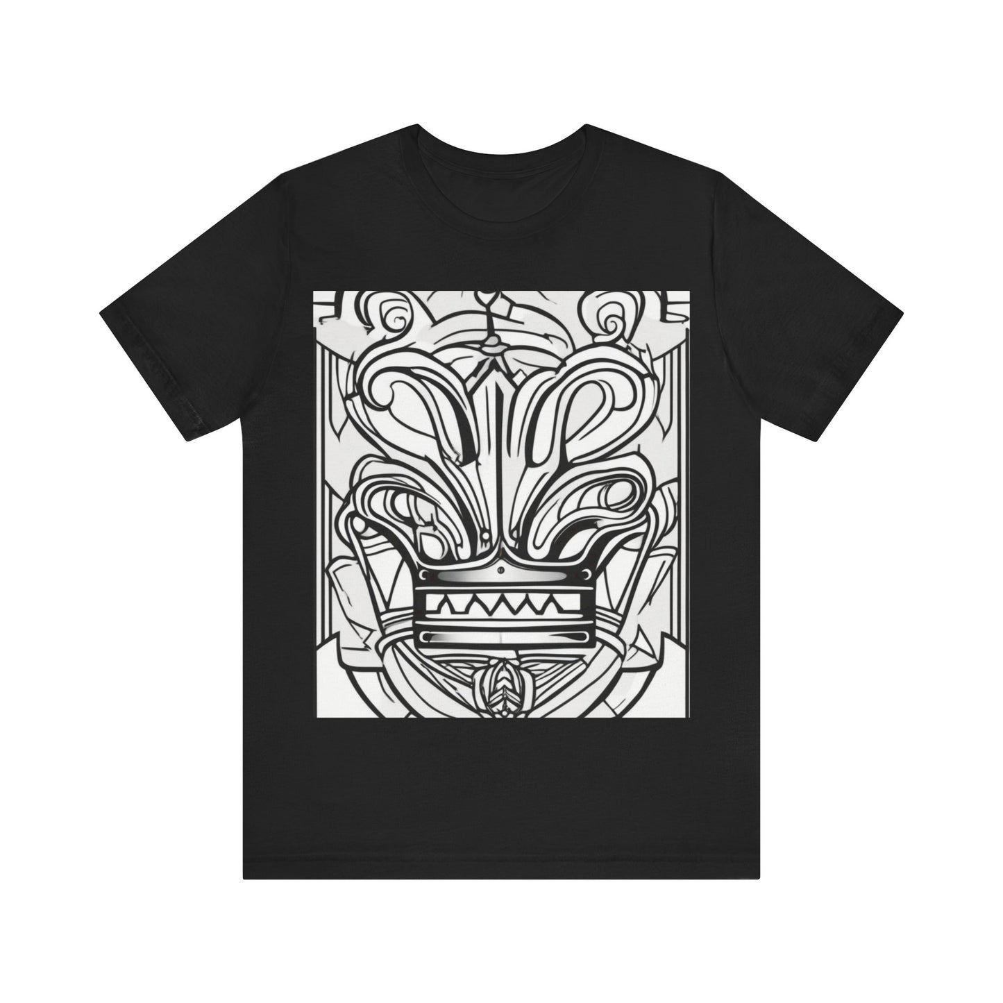 boostlete-boost-mode-icon-crown-offset-line-art-0190 — Unisex Jersey Short Sleeve (B+C 3001)