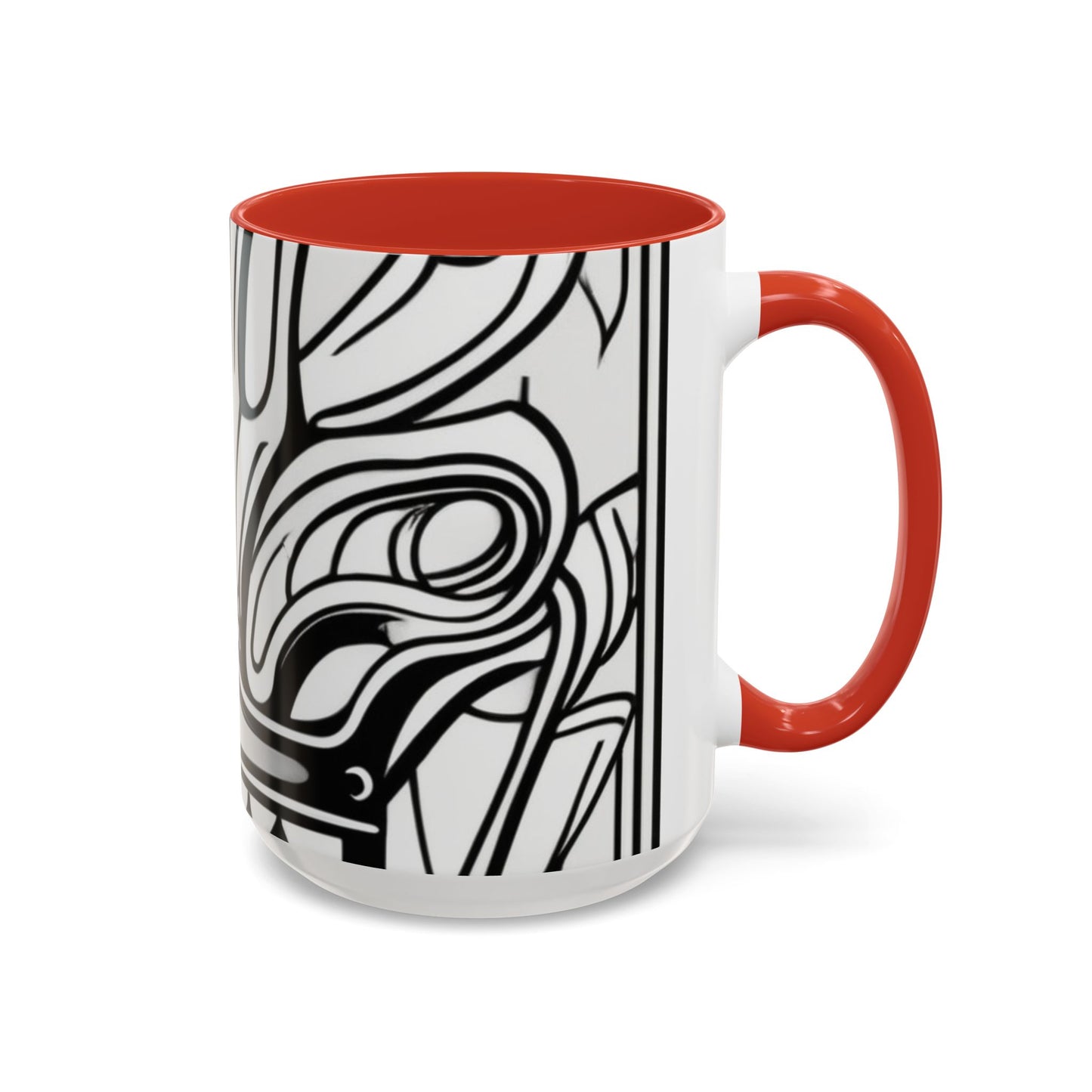boostlete-boost-mode-icon-crown-offset-line-art-0190 — Accent Mug 11oz/15oz