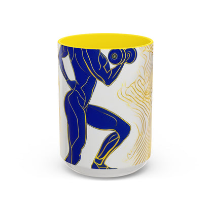 boostlete-iron-intent-scene-lunge-neon-line-art-0392 — Accent Mug 11/15oz