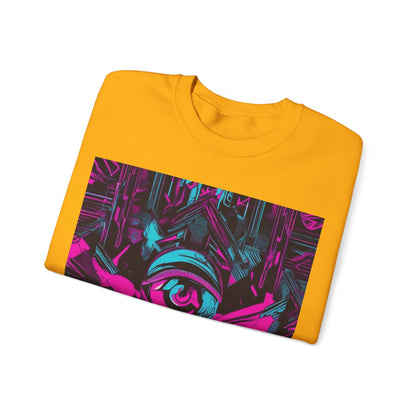 boostlete-iron-intent-type-eyes-up-forward-big-line-art-0065 — Unisex Heavy Blend Crewneck Sweatshirt (Gildan)