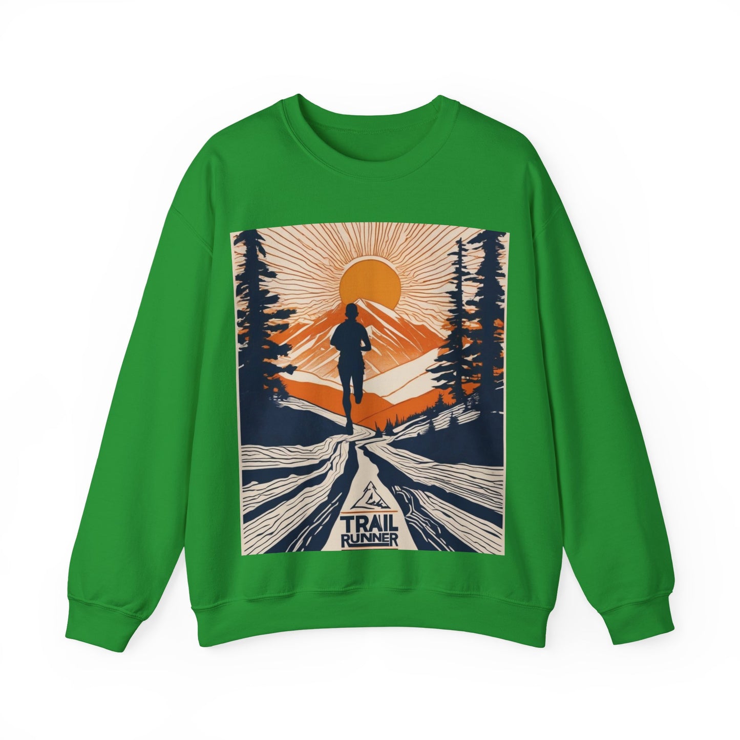 boostlete-iron-intent-scene-trail-glitch-badge-0100 — Unisex Heavy Blend Crewneck Sweatshirt (Gildan)