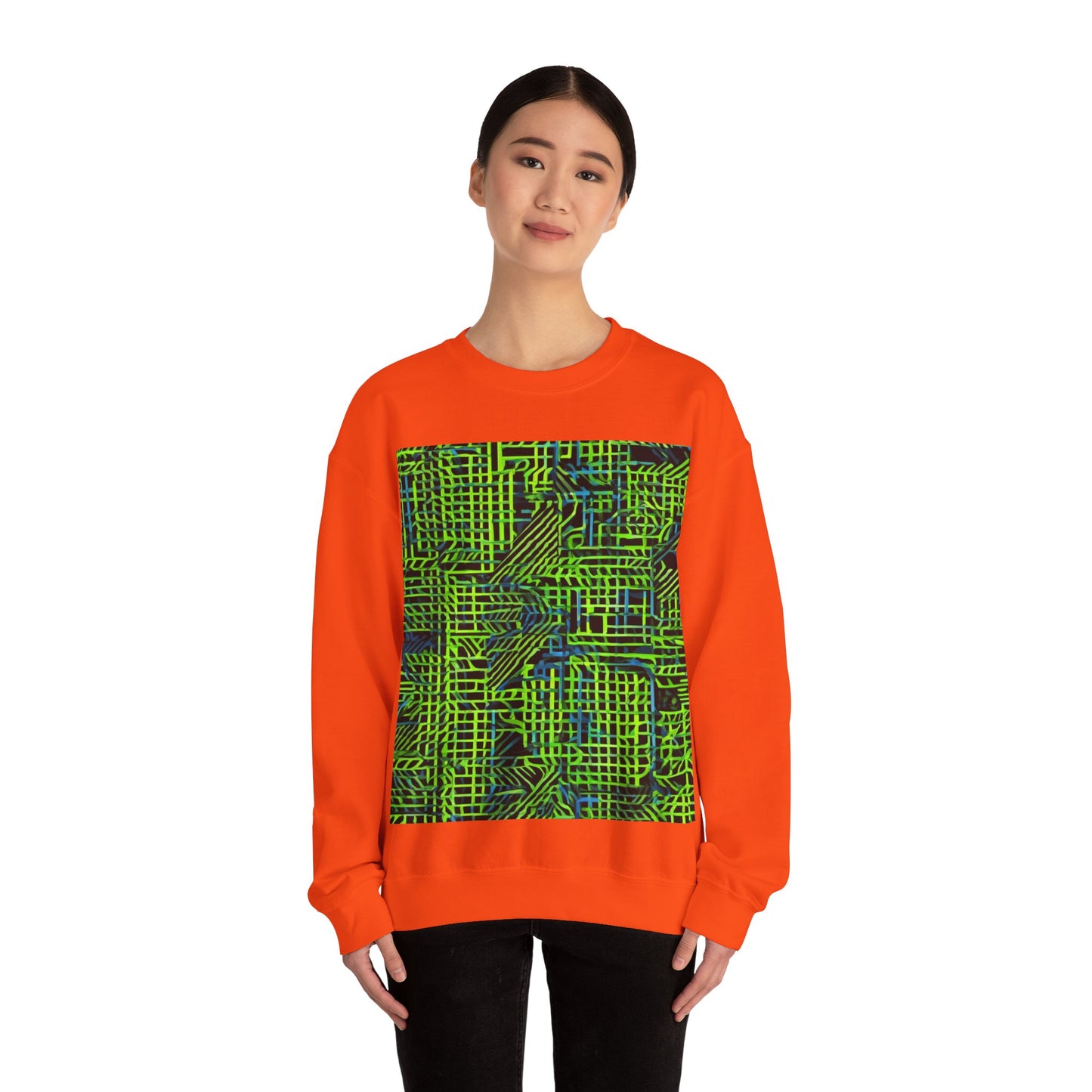 boostlete-quiet-power-pattern-stair-steps-industrial-0751 — Unisex Heavy Blend Crewneck (G18000)
