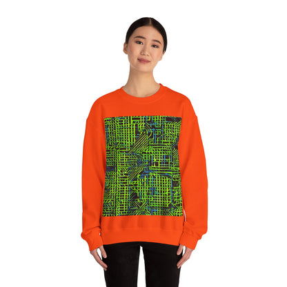 boostlete-quiet-power-pattern-stair-steps-industrial-0751 — Unisex Heavy Blend Crewneck (G18000)