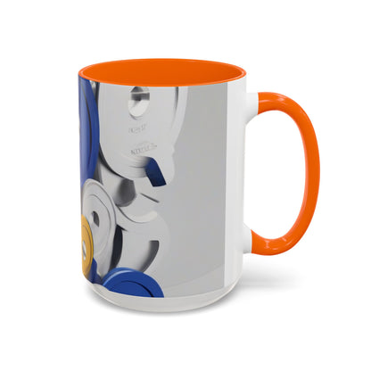boostlete-field-day-icon-barbell-offset-geometric-0150 — Accent Mug 11oz/15oz