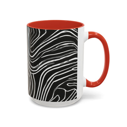 boostlete-field-day-pattern-topographic-badge-0307 — Accent Mug 11oz/15oz