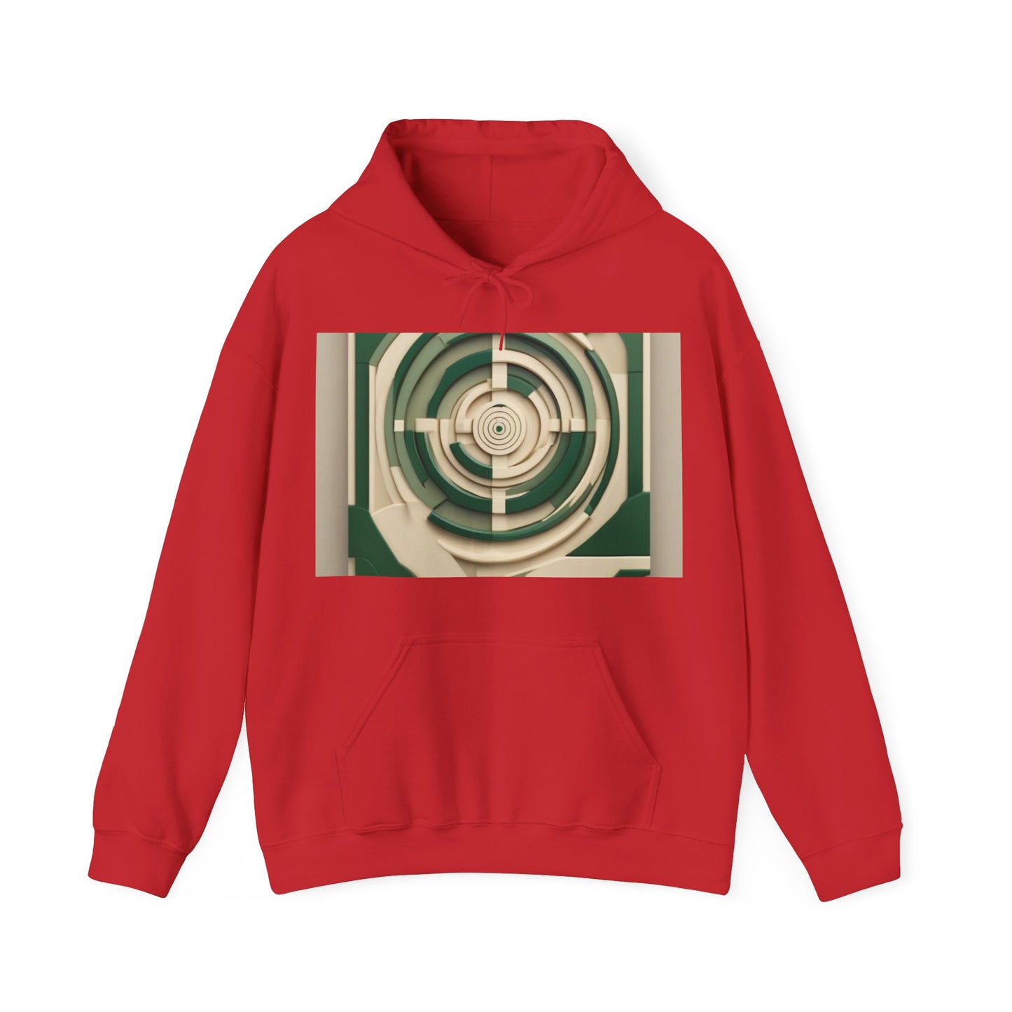 boostlete-mile-by-mile-icon-target-3d-modern-0306 — Unisex Heavy Blend Hoodie (G18500)