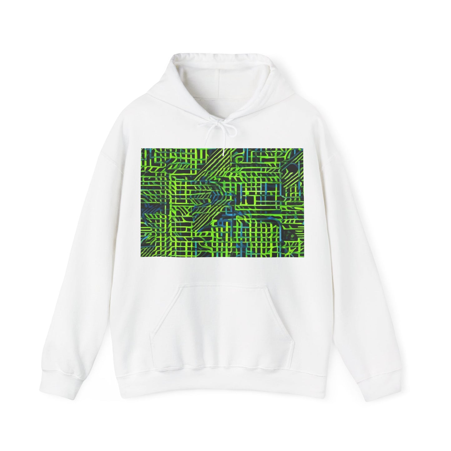 boostlete-quiet-power-pattern-stair-steps-industrial-0751 — Unisex Heavy Blend Hoodie (G18500)