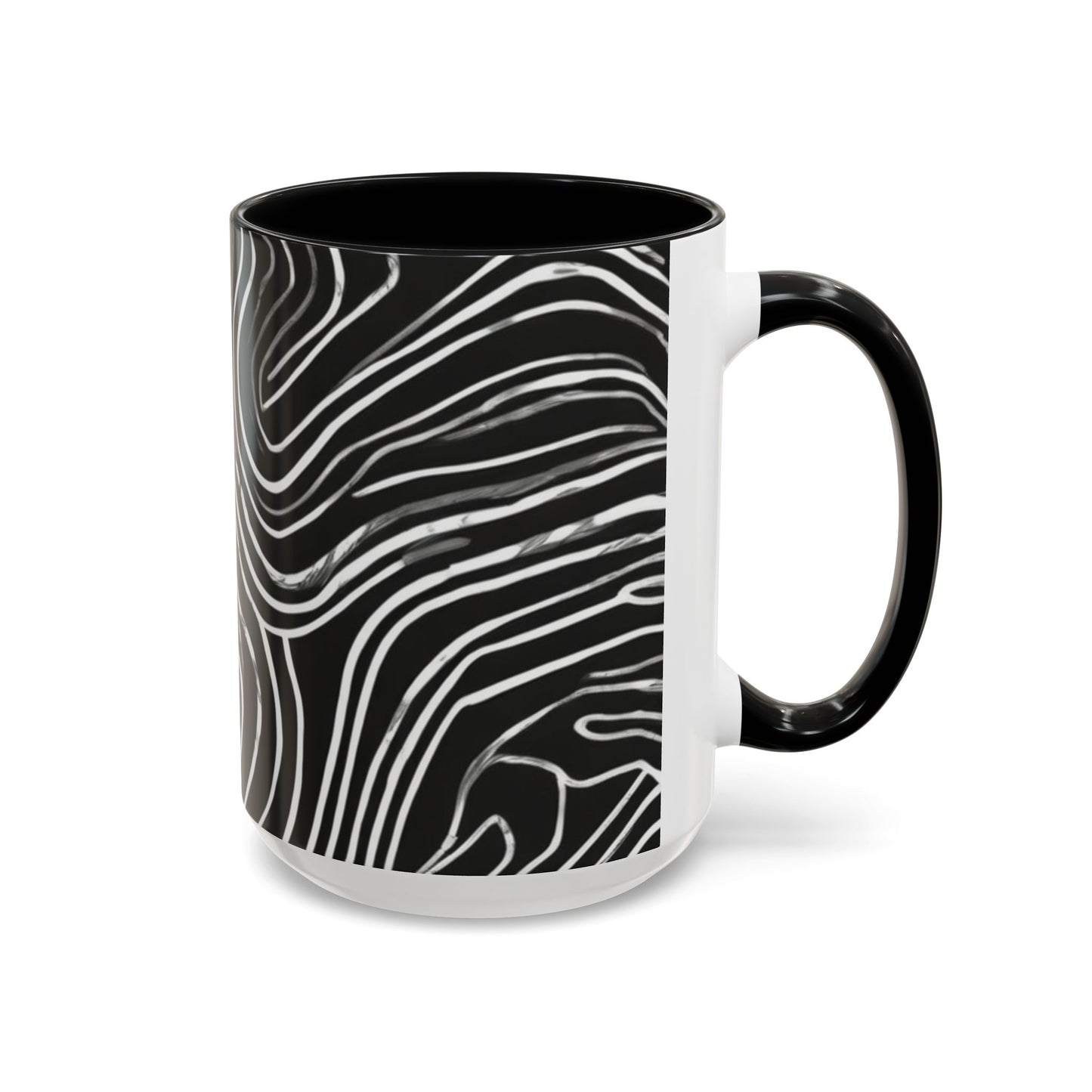 boostlete-field-day-pattern-topographic-badge-0307 — Accent Mug 11oz/15oz