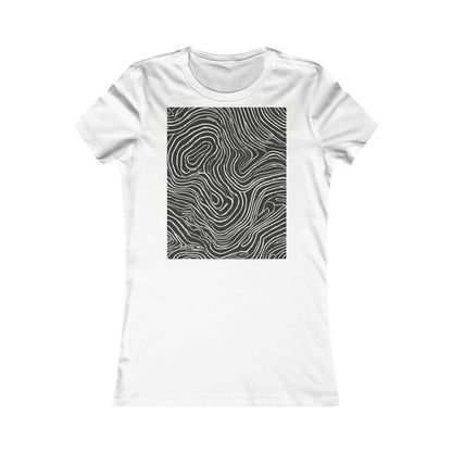 boostlete-field-day-pattern-topographic-badge-0307 — Women's Favorite Tee (B+C 6004)