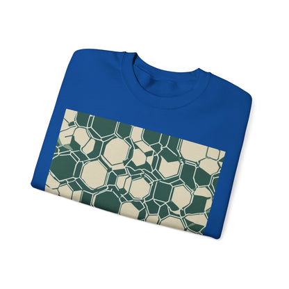 boostlete-iron-intent-pattern-hex-blueprint-0271 — Unisex Heavy Blend Crewneck Sweatshirt (Gildan)