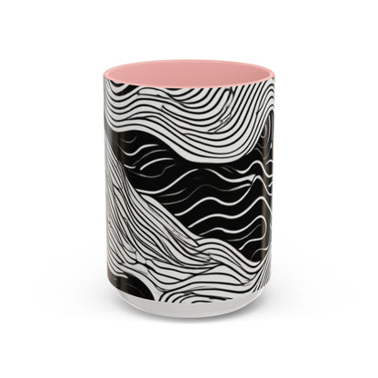 boostlete-field-day-pattern-topographic-line-art-0239 — Accent Mug 11oz/15oz