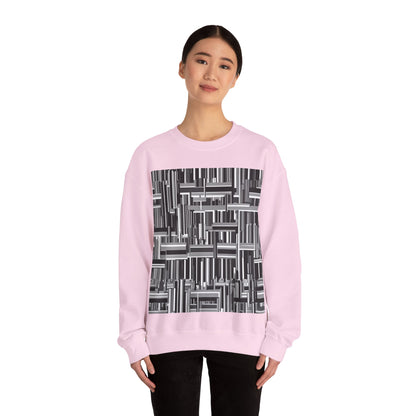 boostlete-recovery-progress-pattern-barcode-isometric-1023 — Unisex Heavy Blend Crewneck (G18000)