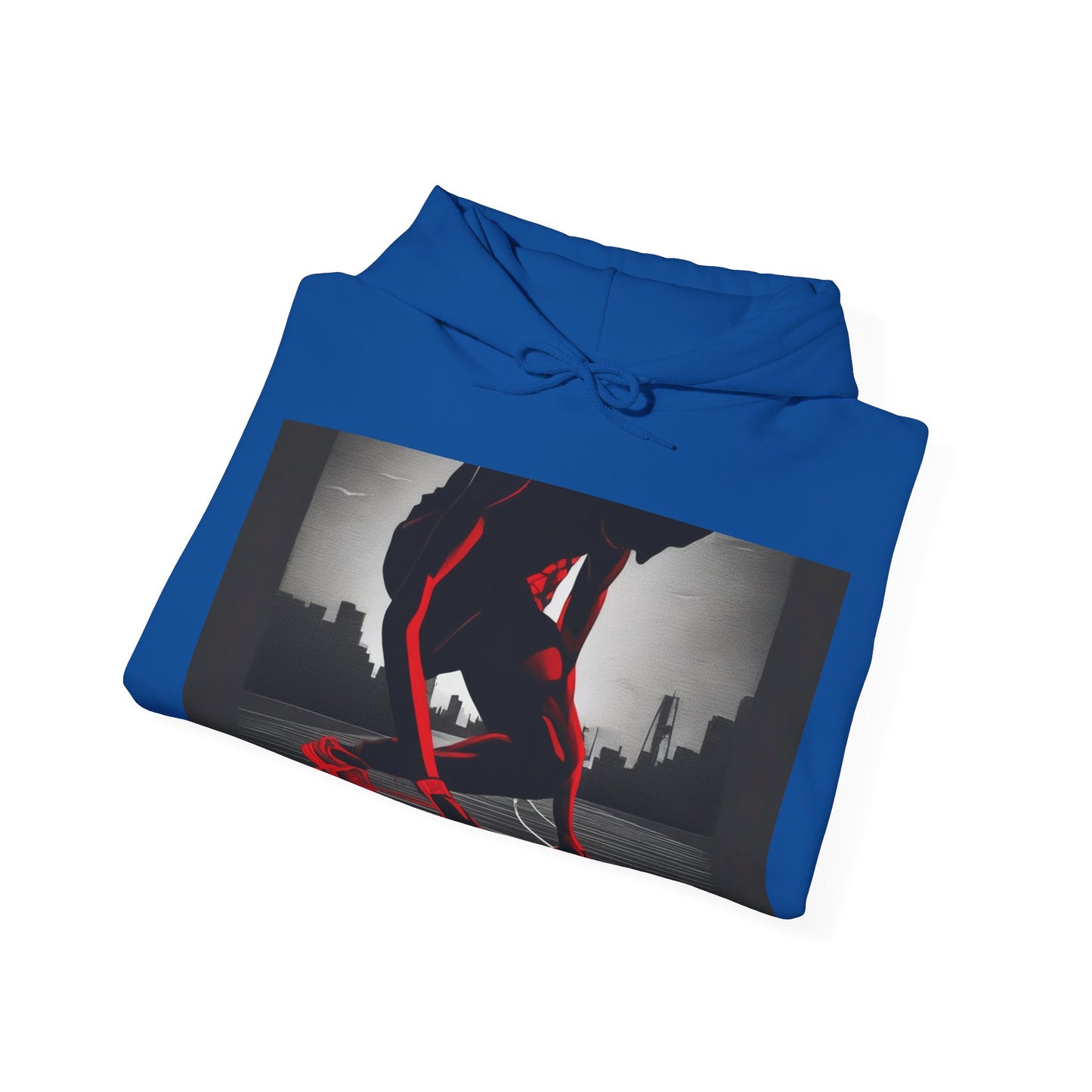 boostlete-mile-by-mile-scene-runner-grainy-bold-0168 — Unisex Heavy Blend Hooded Sweatshirt (Gildan)