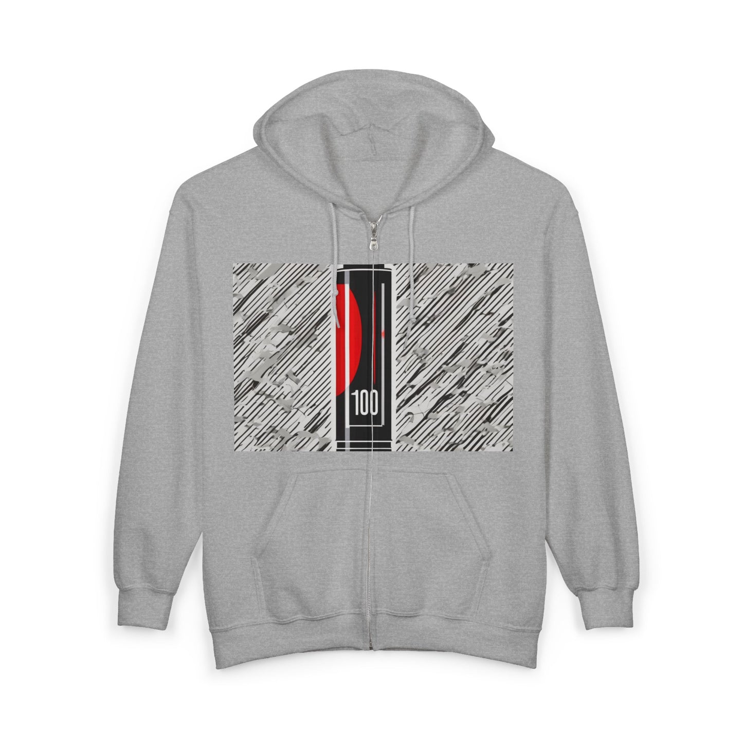 boostlete-rise-grind-icon-battery-motion-badge-0266 — Unisex Heavy Blend Full-Zip Hooded Sweatshirt