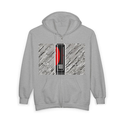 boostlete-rise-grind-icon-battery-motion-badge-0266 — Unisex Heavy Blend Full-Zip Hooded Sweatshirt