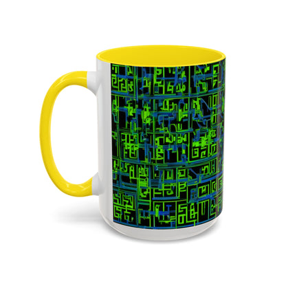 boostlete-mile-by-mile-pattern-plate-number-blueprint-0147 — Accent Mug 11oz/15oz